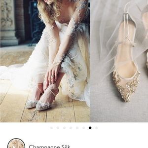 Bella Belle Frances Kitten Heel in Champagne Silk